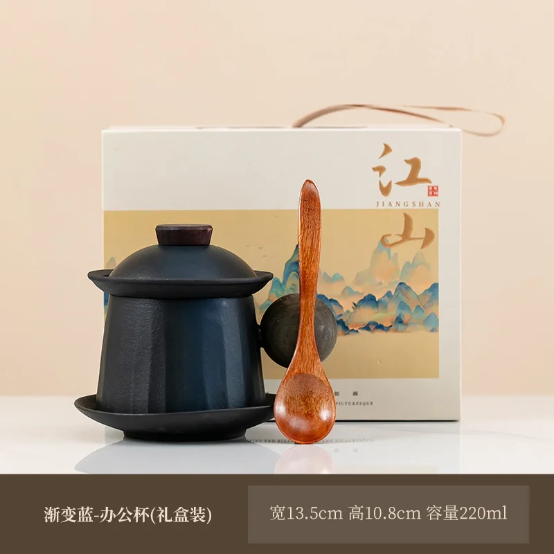 5-piece gift set with wooden spoon (blue)