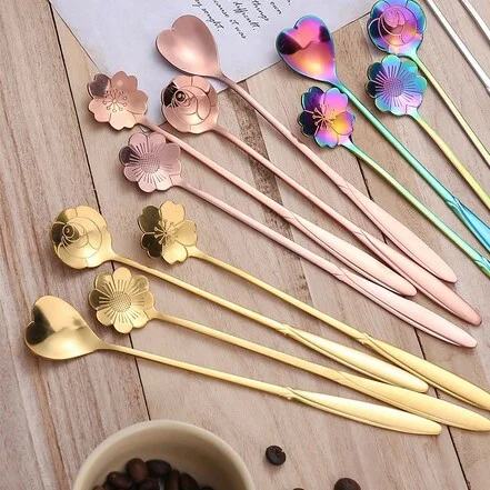 12 Pcs flower spoon